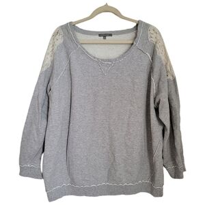 Retro Ology Top Womens 3X Gray Long Sleeve